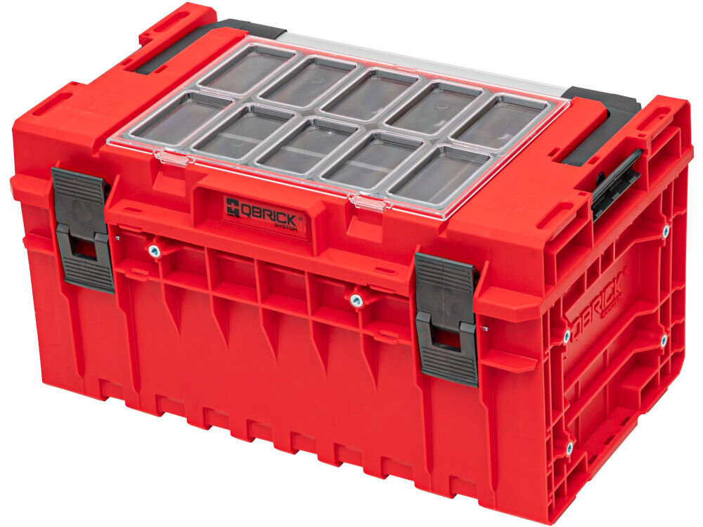 Skrzynia na narzędzia QBRICK ONE 350 2.0 Expert Red Ultra HD Custom Qbrick System ONE 350 RED ULTRA HD skrzynia narzędziowa organizer IP66 uszczelka pokrywa EXPERT