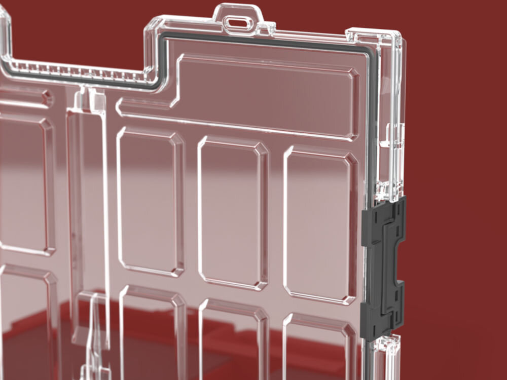 Qbrick System ONE Organizer L 2.0 RED Ultra HD poliamidowe zapięcia wzmocniona pokrywa uszczelka ochrona przed pyłem i wodą