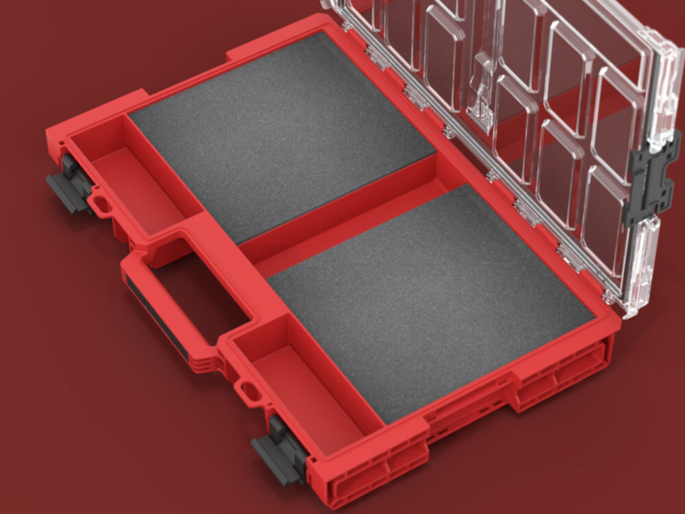 Qbrick System ONE Organizer L 2.0 RED Ultra HD wkłady piankowe MFI poliwęglanowa pokrywa uszczelka ochrona narzędzi