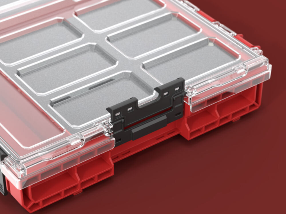 Qbrick System ONE Organizer L 2.0 RED Ultra HD wymiary zewnętrzne wewnętrzne przekątna waga mobilność