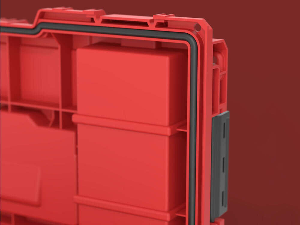 Skrzynia na narzędzia QBRICK PRIME Toolbox 250 Vario Red Ultra HD Custom skrzynia narzędziowa personalizacja inserty M8 wytrzymałość 120kg
