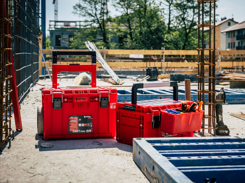 Skrzynia na narzędzia QBRICK System Prime Cart Red Ultra HD Custom skrzynia narzędziowa mobilna wytrzymała pojemna