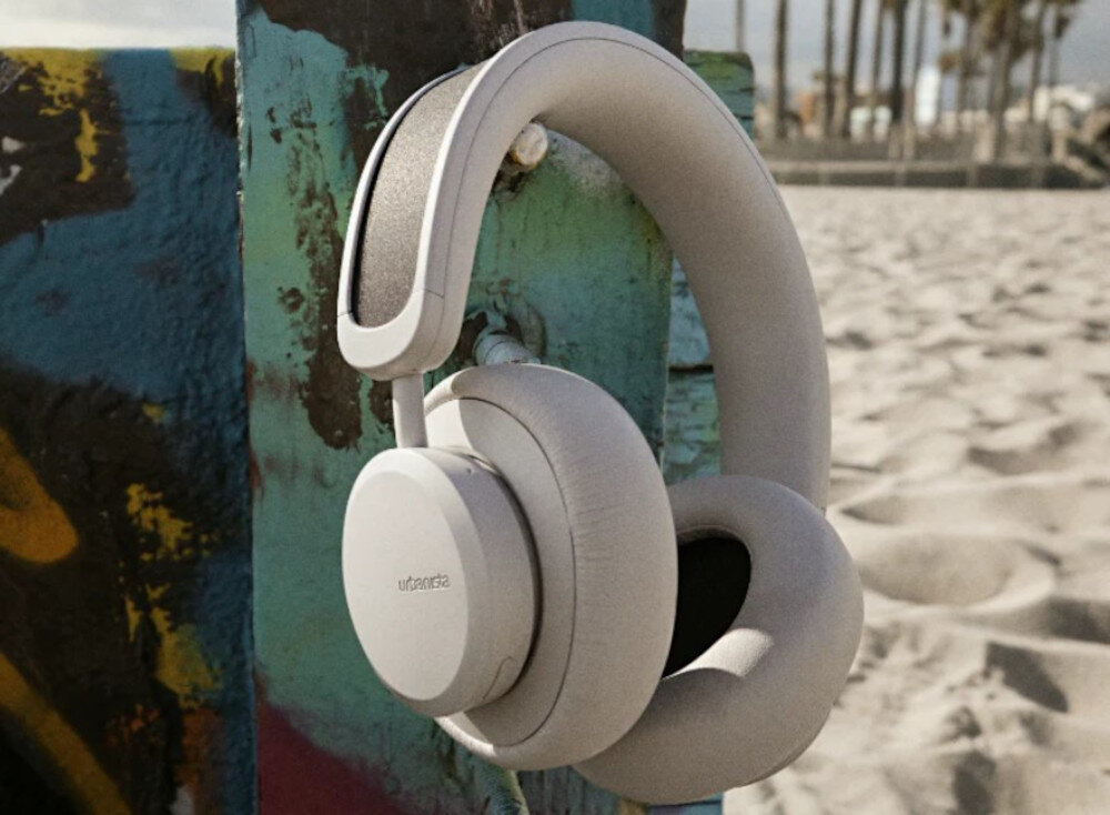 Słuchawki nauszne URBANISTA Los Angeles ANC, zasilanie solarne, nieprzerwana energia, Bluetooth, słuchawki nauszne zawieszone na słupie, plaża