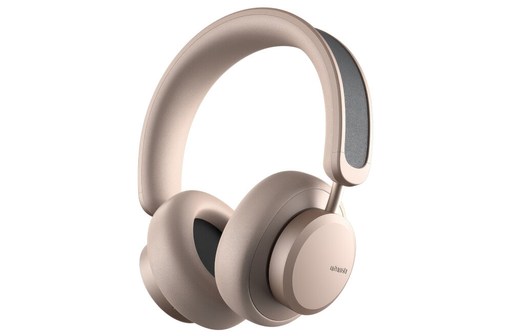 Słuchawki nauszne URBANISTA Los Angeles ANC, Google Assistant, Siri, sterowanie głosowe, wygoda, słuchawki nauszne po skosie na białym tle