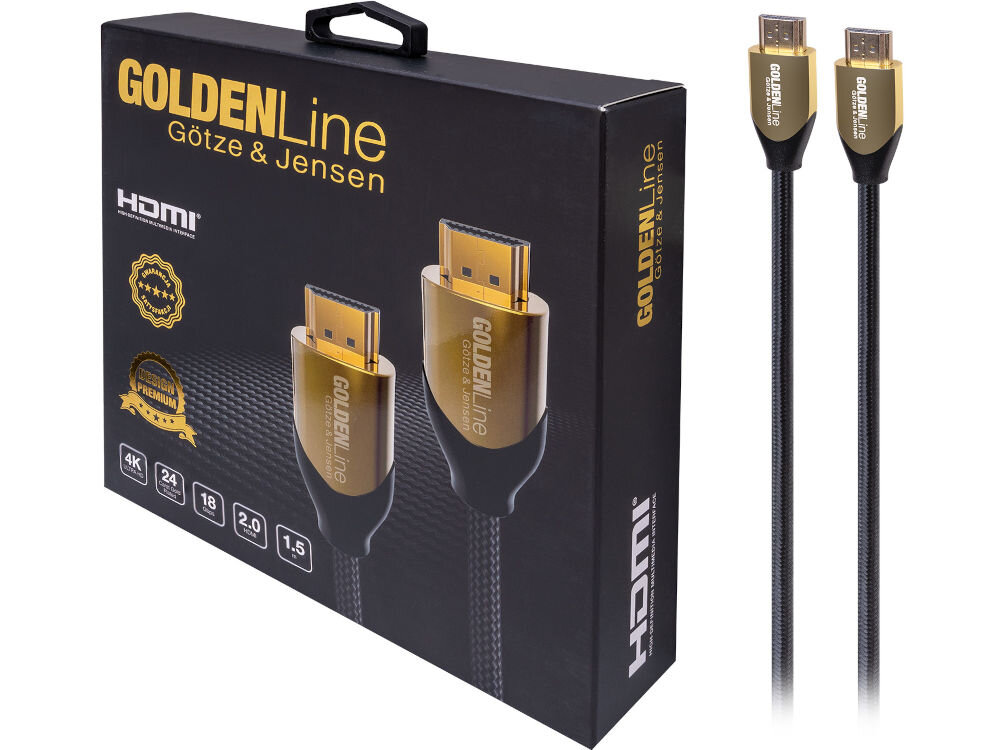 Kabel HDMI - HDMI GÖTZE&JENSEN GOLDENLINE 1.5 m