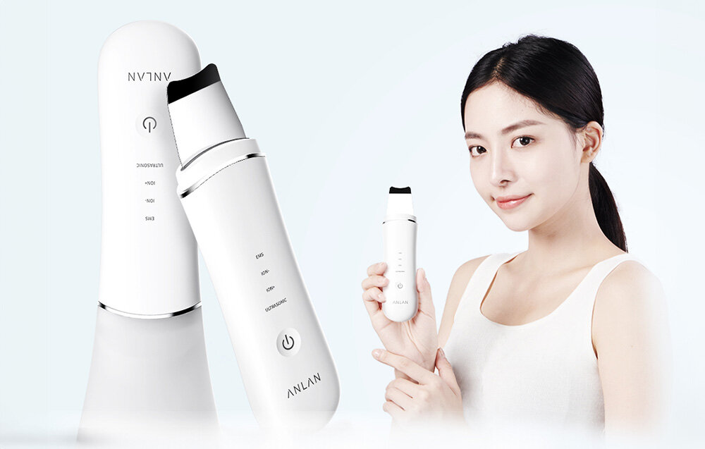Urządzenie do peelingu kawitacyjnego ANLAN 01-ACPJ32-02A praktyczne technologie wygoda użytkowania ultradźwięki dodatkowe funkcje dogłębne oczyszczanie skóry wspomaganie regeneracji nawilżenia i ujędrnienia promienny wygląd twarzy praktyczne metody pielęgnacyjne zacisze domowe 