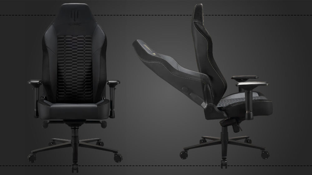 Fotel SUBSONIC Iconic SA5647-1 Apollon Czarny redukcja napięcia szerokie komfortowe opracie dopasowany do krzywizn kręgosłupa możliwość regulacja za pomocą intuicyjnego pokrętła optymalna ergonomia i wygoda
					regulowane podłokietniki