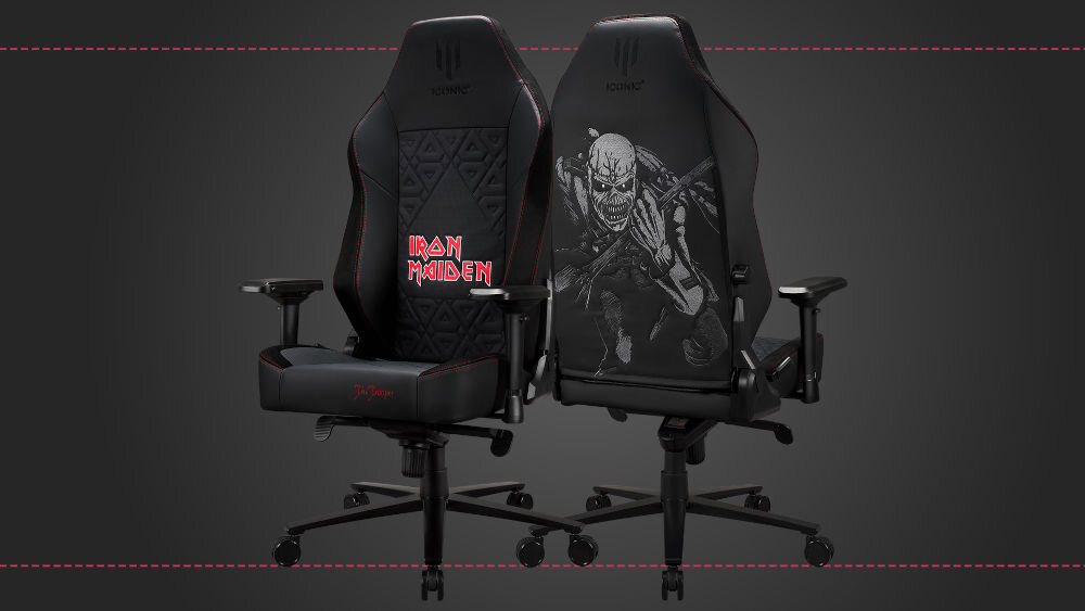 Fotel SUBSONIC Iconic SA5652-1 Iron Maiden Czarno-czerwony