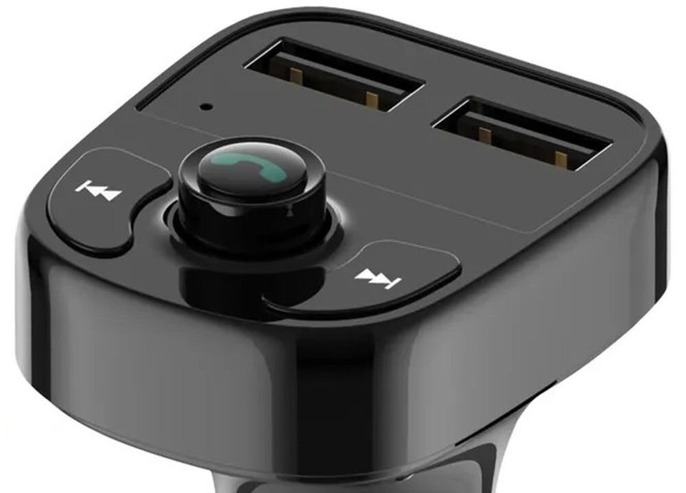 Transmiter FM EXTRALINK CARCHARESL02FM dwa porty USB-A szybkie ładowanie wbudowany mikrofon Bluetooth odtwarzanie USB karta pamięci