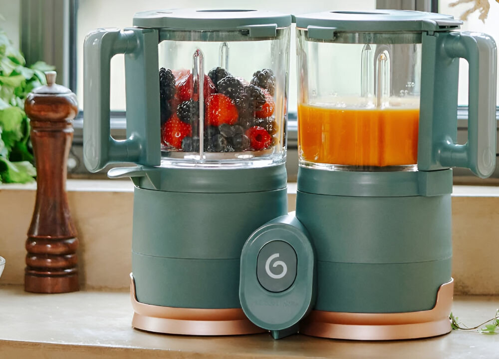 Robot kuchenny BABYMOOV Nutribaby Glass 4w1 A001132 Zielony trzy poziomy wody 100 200 300 ml dostosowanie ilosci łatwe kontrolowanie procesu gotowania oszczędnosć czasu i energii intuicyjny system obsługi proste szybkie przygotowywanie jedzenia praktyczne rozwiązanie wygodne przechowywanie posiłków ułatwienie codziennej organizacji posiłków 