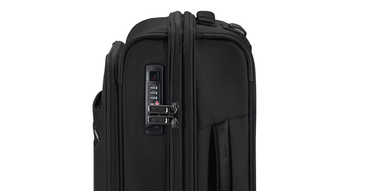 Walizka SAMSONITE Pro-DLX 6 Spinner Exp 55 cm Czarny zamek szyfrowy TSA wodoodporny materiał