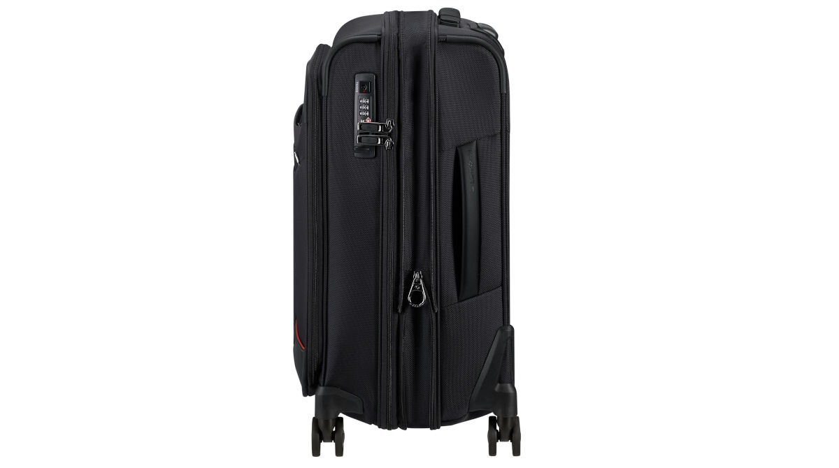 Walizka SAMSONITE Pro-DLX 6 Spinner Exp 55 cm Czarny uchwyty górne boczne 4 kółka z zawieszeniem redukującym wstrząsy i hałas