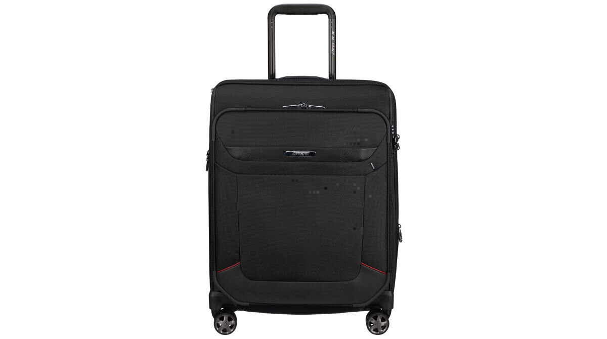 Walizka SAMSONITE Pro-DLX 6 Spinner Exp 55 cm Czarny wymiary 55 x 40 x 23 / 28 cm możliwość zabrania na pokład 26 linii lotniczych LOT Lufthansa British Airways