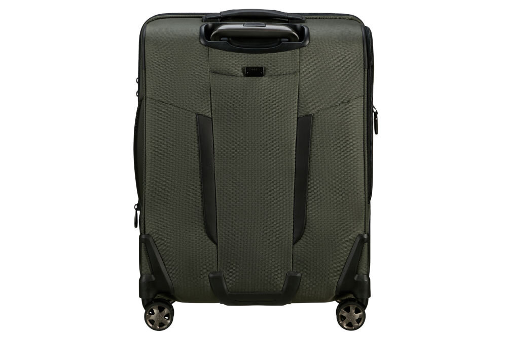 Walizka SAMSONITE Pro-DLX 6 Spinner 55 cm Zielony skórzane detale eleganckie kształty