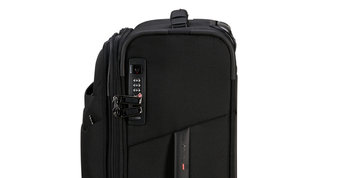 Walizka SAMSONITE Pro-DLX 6 Spinner Strict 55 cm Czarny zamek szyfrowy TSA wodoodporny materiał