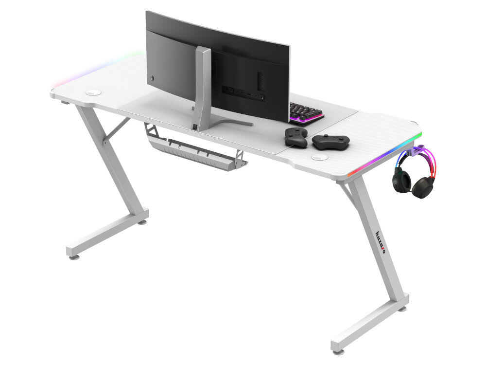 Biurko HUZARO Hero 3.3 RGB stabilnosc komfort regulacja stopki