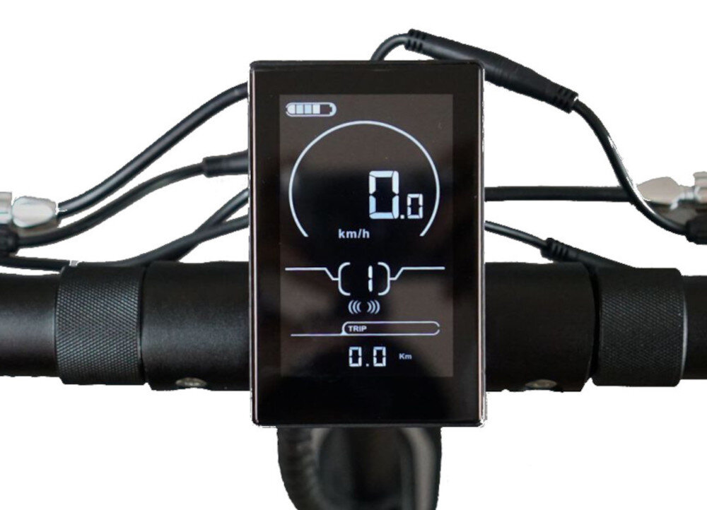 Hulajnoga elektryczna HILEY Tiger Max 45 km 600W Amortyzacja 10 Czarny kierownica solidna wysokosc 97 cm wyswietlacz TFT ustawienie mocy tempomatu sterowanie aktualne parametry