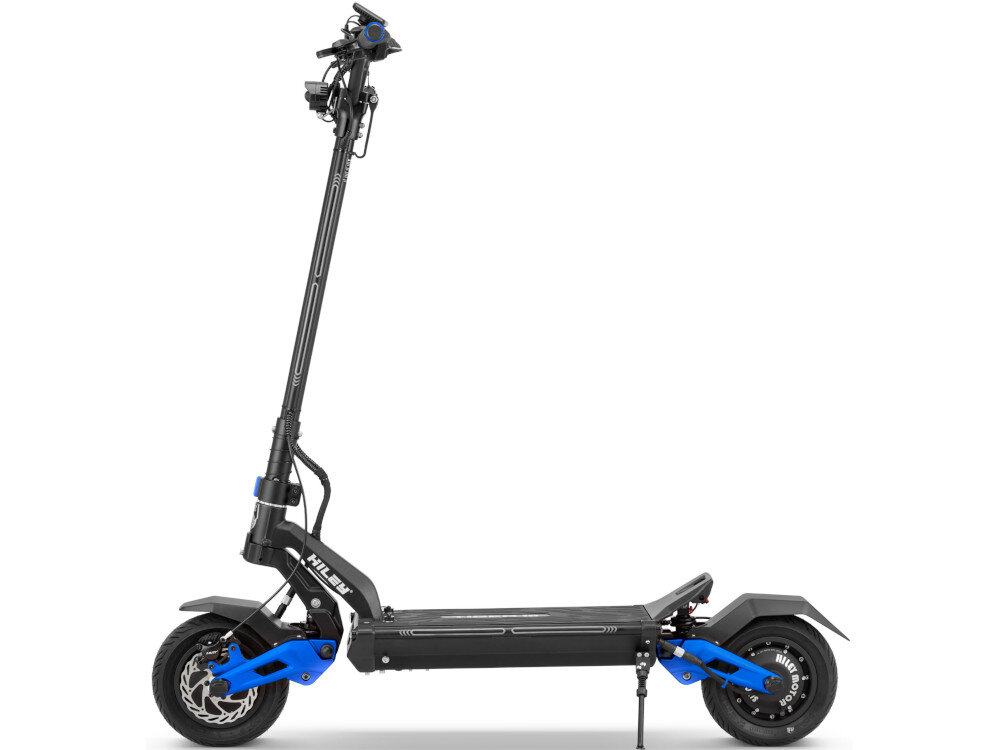 Hulajnoga elektryczna HILEY Tiger 10 V4 LR LR 90 km 2x1000W Amortyzacja 10 Czarno-niebieski wysoka moc dlugi zasieg innowacyjne technologie