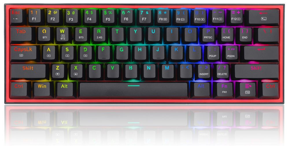 Klawiatura REDRAGON Fizz Pro K616-RGB zyskaj przewagę w grze klawiatura na białym tle