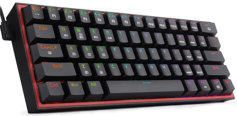 Klawiatura REDRAGON Fizz Pro K616-RGB efektowne podświetlenie RGB oferujące różnorodne efekty świetlne, możliwość regulacji intensywności podświetlenia, podświetlenie ułatwiające pracę w warunkach słabego podświetlenia
produkt na białym tle