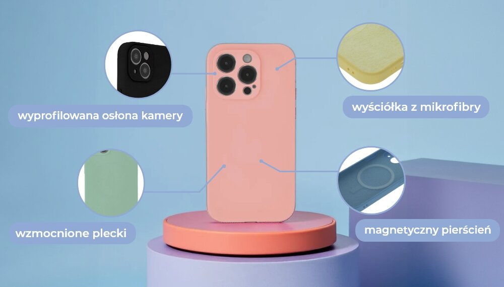 Etui TECTO SHIELD Soft Touch Mag bezpieczenstwo telefon oslona kamera ekran mikrofibra
