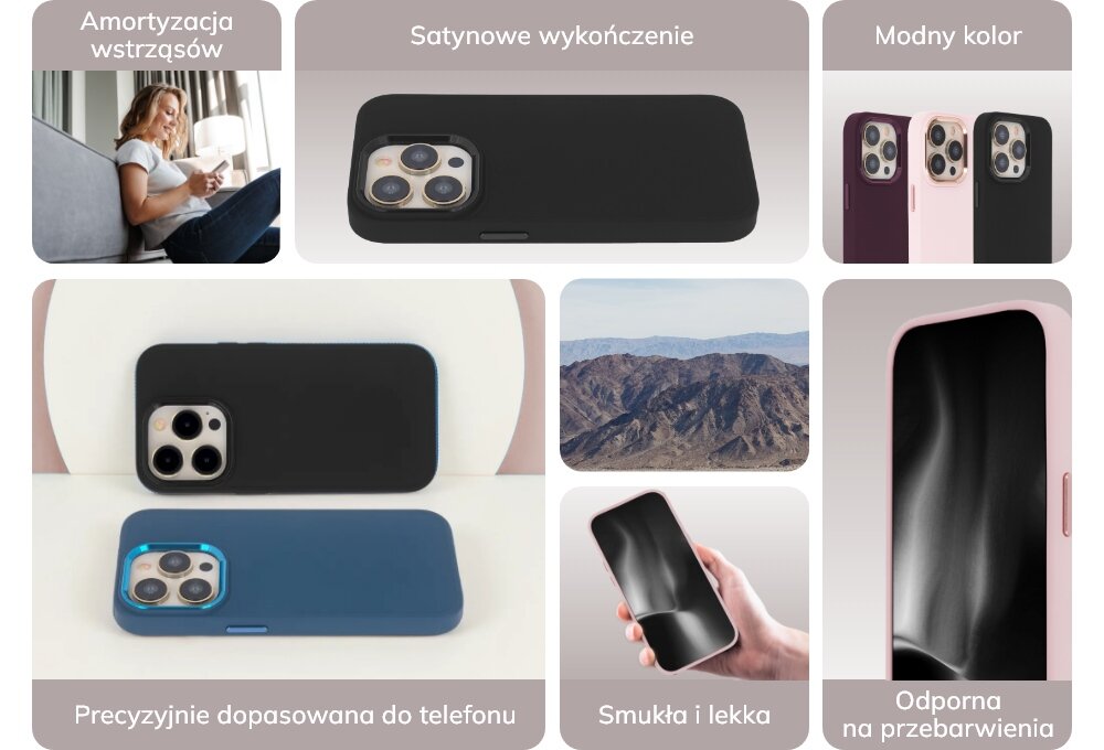 Etui TECTO SHIELD Satin Elegant ochrona styl zarysowania uderzenia matowe wykonczenie