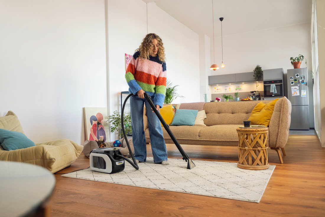Odkurzacz piorący KARCHER SE 3 Compact Home Floor 1.081-533.0 wygląd prezentacja design wizualizacja Komfort czystej przestrzeni