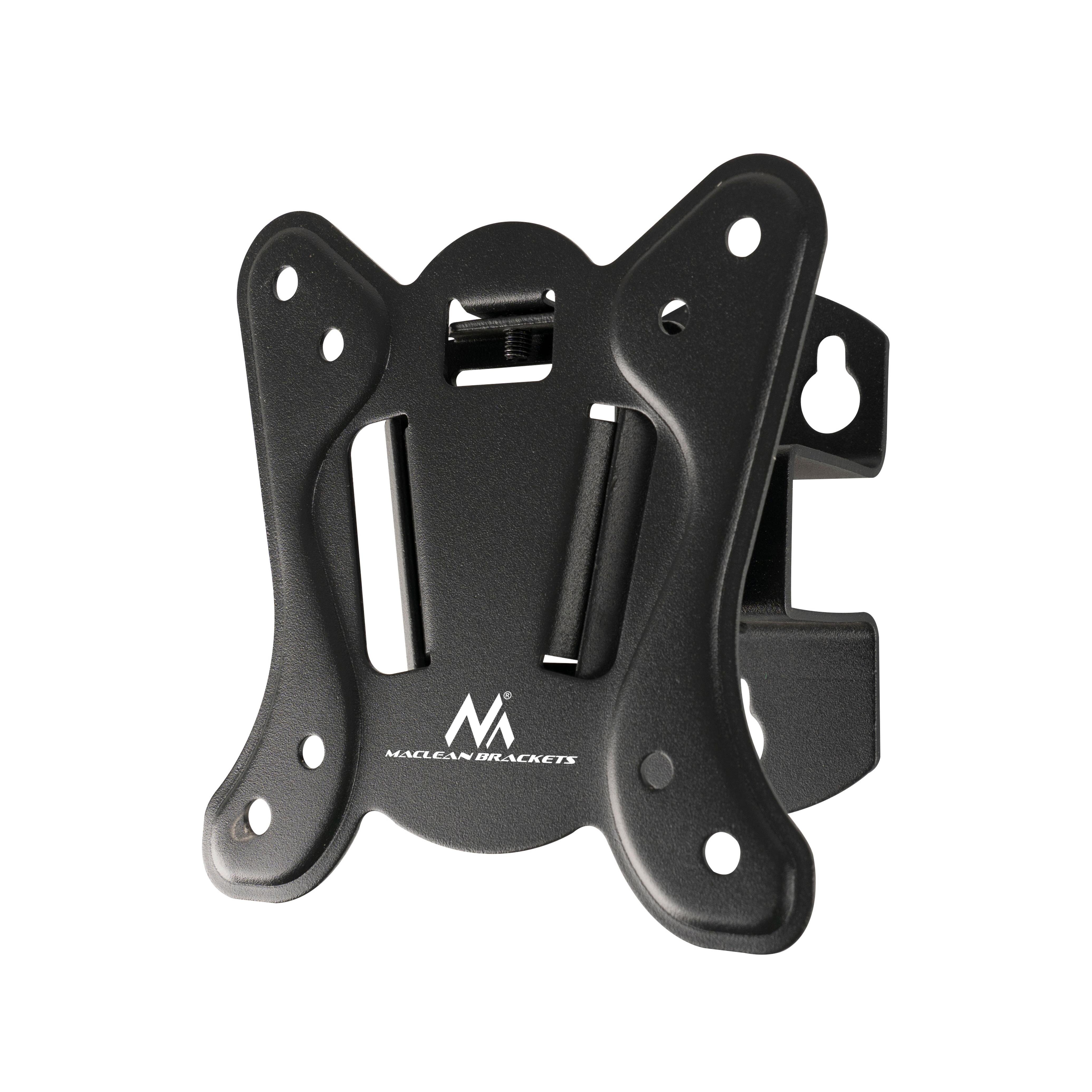 Czarny uchwyt do telewizora lub monitora z logo \'Maclean Brackets\'.