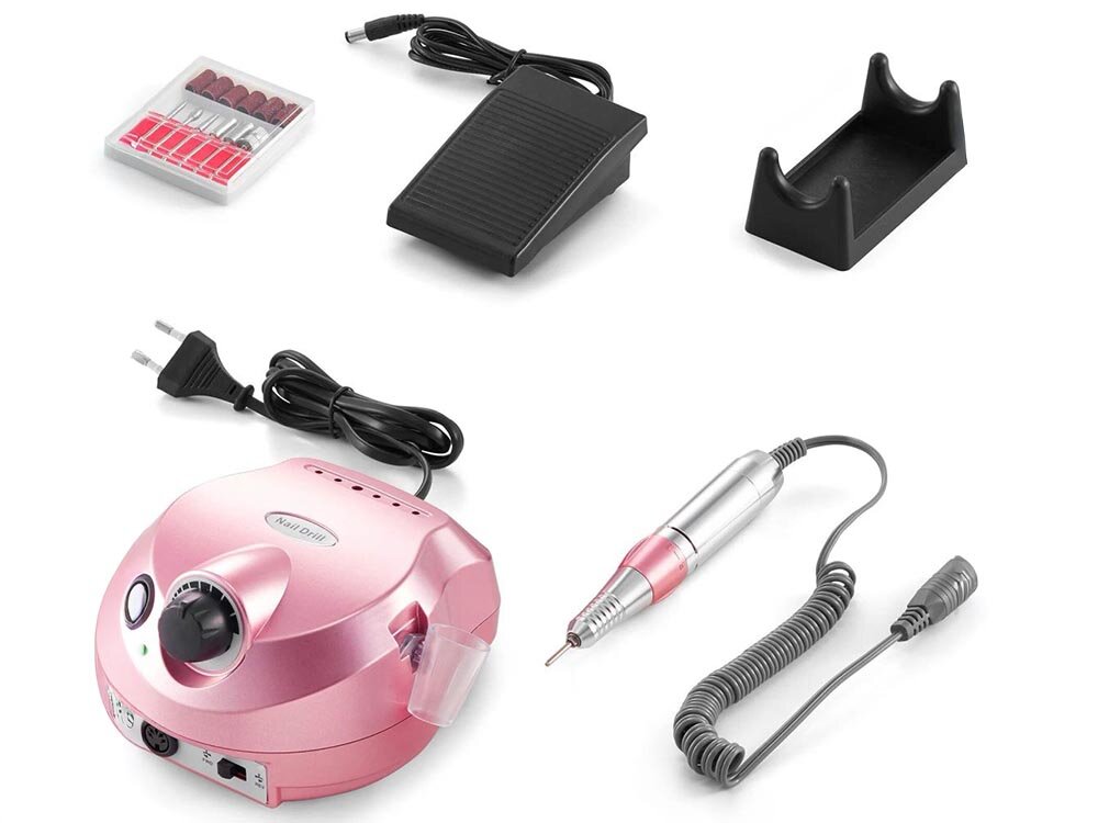 Frezarka do paznokci EXTRALINK Nail Drill 202 65W bogate wyposażenie, łatwiejsa organizacja pracy, utrzymanie porządku