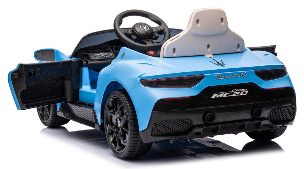 Samochód dla dziecka SUN BABY Maserati GT Cabrio Niebieski jazda funkcja przód tył wybór dwie prędkości dostosowanie tempo