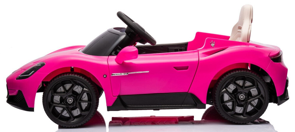 Samochód dla dziecka SUN BABY Maserati GT Cabrio Różowy Wysoki poziom bezpieczeństwa zdalny pilot kontrola pasy bezpieczeństwa solidna konstrukcja ochrona