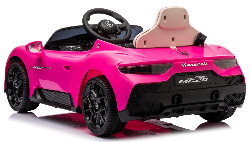 Samochód dla dziecka SUN BABY Maserati GT Cabrio Różowy jazda funkcja przód tył wybór dwie prędkości dostosowanie tempo