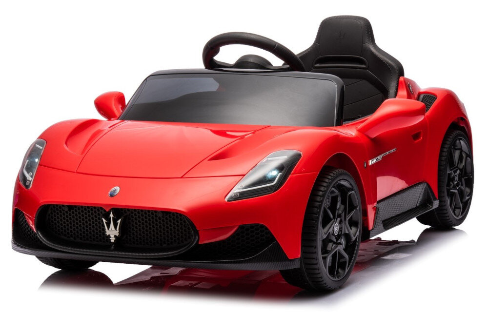 Samochód dla dziecka SUN BABY Maserati GT Cabrio Czerwony Stylowy bezpieczny kolor kolorystyka dla dzieci od 3 roku życia wiek prędkość mocny silnik moc