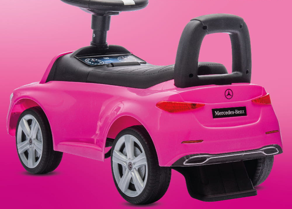 Jeździk SUN BABY Mercedes C-Class J05.039.0.5 Różowy zabezpieczenie wywrotka system bezpieczeństwa zabawa