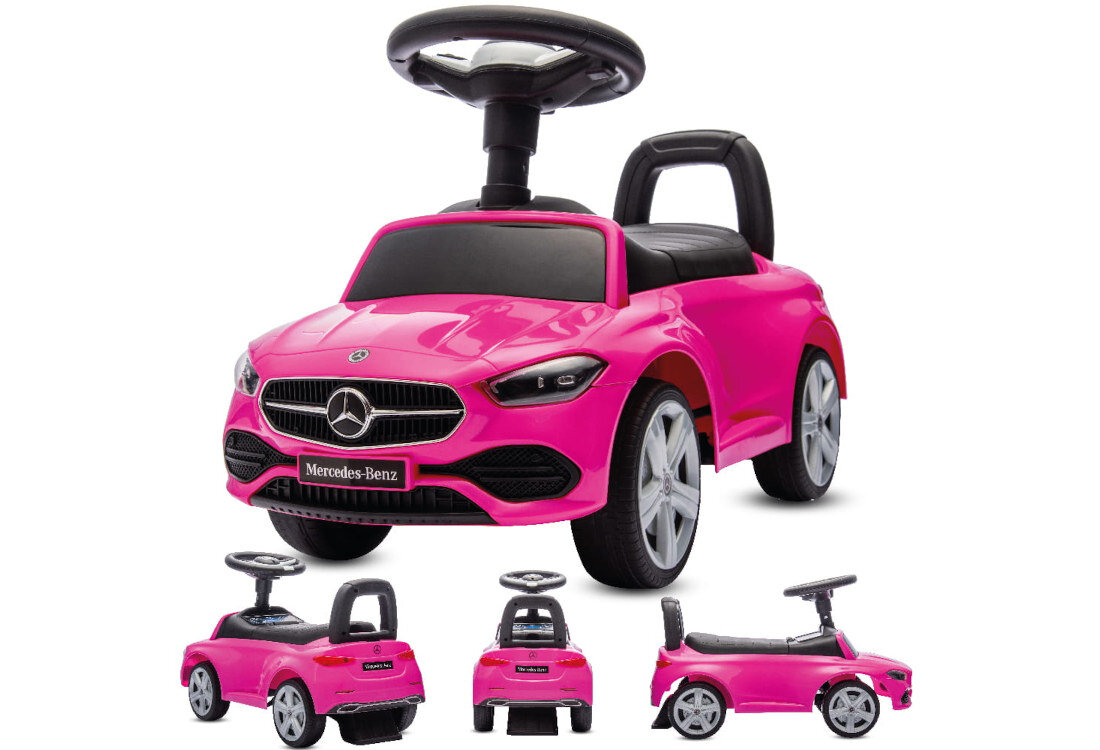 Jeździk SUN BABY Mercedes C-Class J05.039.0.5 Różowy Stymulacja rozwoju frajda rozwój motoryczny koordynacja ruchowa