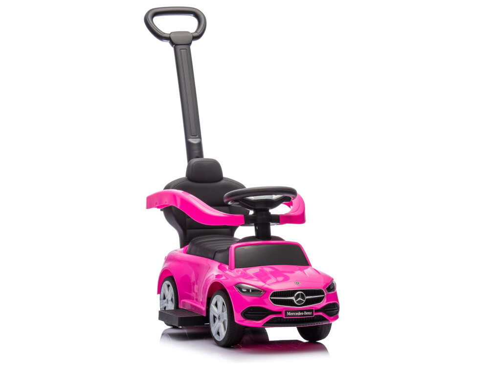 Jeździk SUN BABY Mercedes C-Class J05.040.0.5 Różowy stabilna konstrukcja waga 4,6 kg latwy do przenoszenia i uzytkowania maksymalne obciazenie do 23 kg solidny wytrzymaly