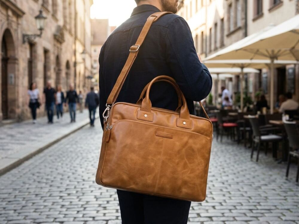 Torba na laptopa DBRAMANTE1928 Kronborg 16 cali Brązowy 