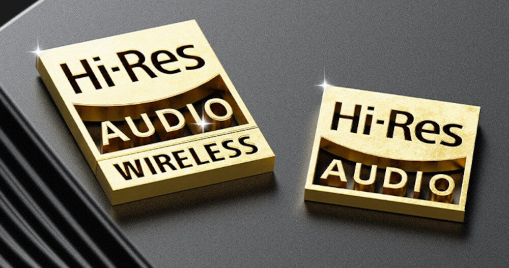 FIIO SP3 BT certyfikat Hi-Res Audio wysokiej wierności, loga Hi-Res Audio oraz Hi-Res Audio Wireless