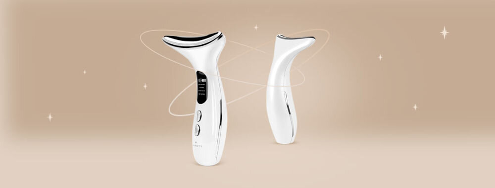 Masażer GARETT BEAUTY Lift Skin Pro Biały codzienne pielęgnacja skóry twarzy i szyi praktyczna technologia różne funkcje poprawa kondycji skóry unikalny kształt masażera idealne dopasowanie do konturu twarzy i szyi efektywny komfortowy zabieg zdrowa promienna skóra zwiększona pewność siebie poprawa samopoczucia
