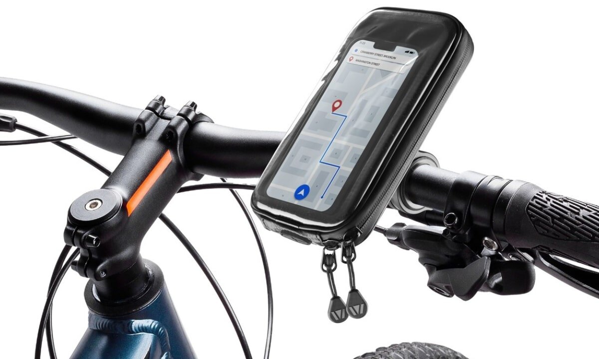 Uchwyt na telefon do roweru CELLULARLINE Newrban - Ochrona i funkcjonalność, Uchwyt zamontowany na kierownicy roweru