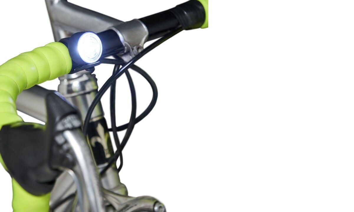 Zestaw lampek rowerowych CELLULARLINE NEWMLIGHTKITK - Wszechstronne tryby działania, lampka przymocowana do kierownicy roweru