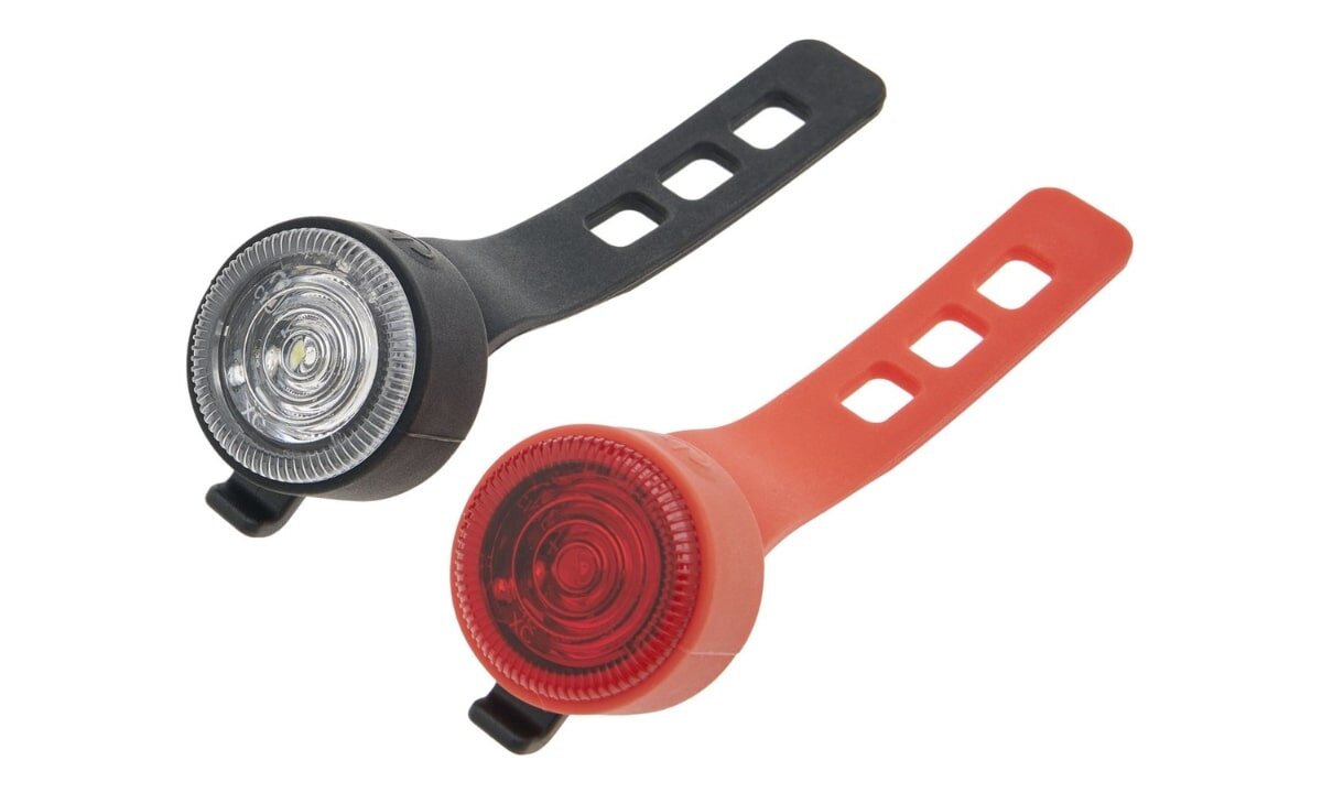 Zestaw lampek rowerowych CELLULARLINE NEWMLIGHTKITK - Ekologiczne zasilanie, zestaw lampek do roweru