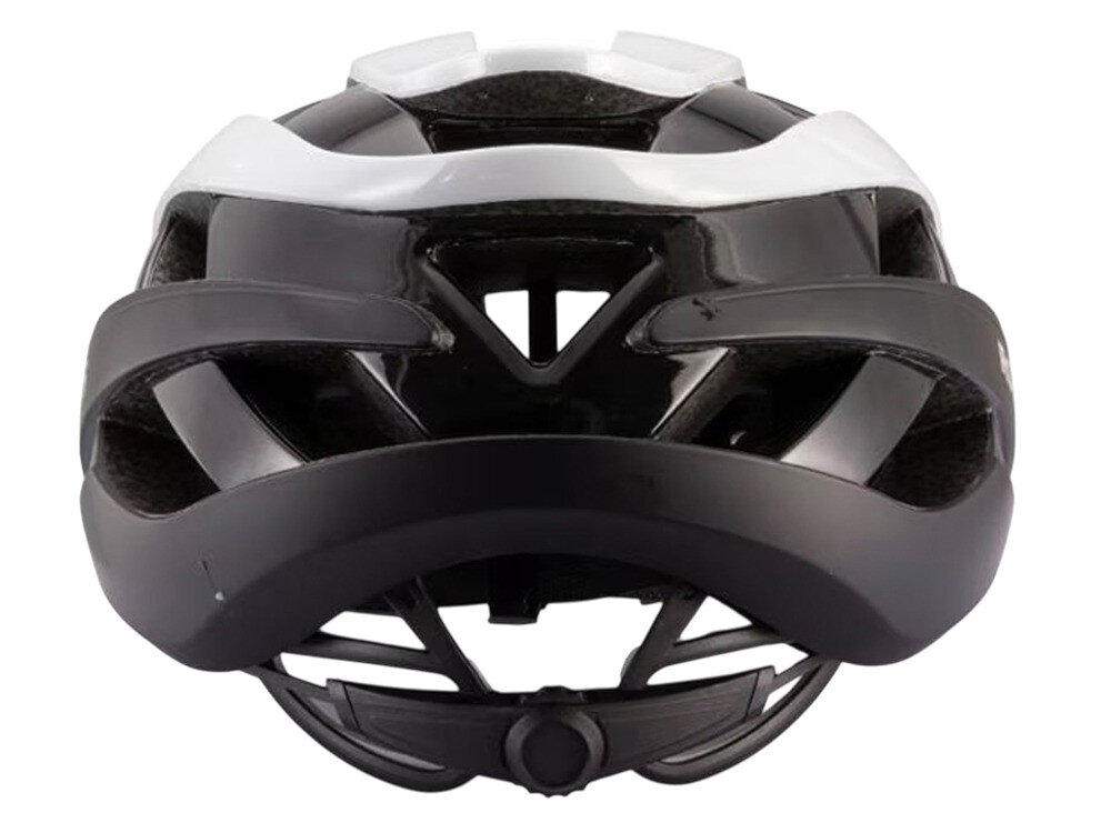 Kask rowerowy ROCKBROS 10110004008 Niebiesko-różowy Szosowy (rozmiar M), lekkość, komfort, jazda, ergonomia, Widok z tyłu na kask rowerowy z pokrętłem do regulacji obwodu.