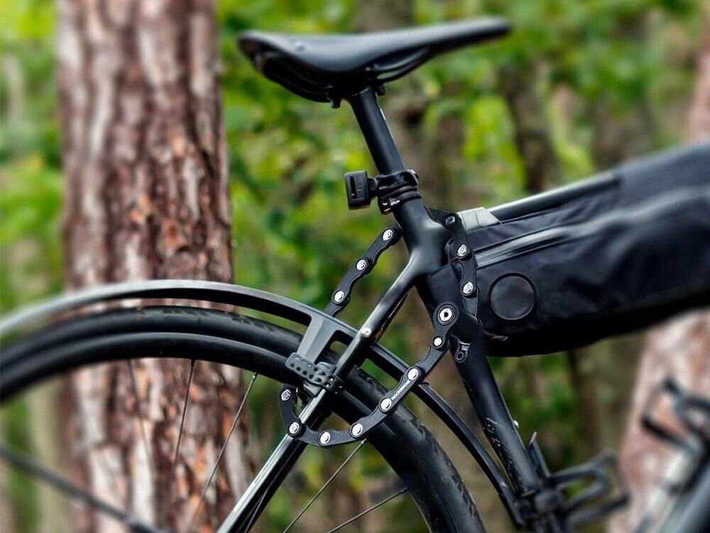 Zapięcie rowerowe ROCKBROS WD795 Folding lock Składane Czarny, Zapięcie, rower, bezpieczeństwo, ochrona, Blokada spięta na ramie i tylnym kole roweru.
