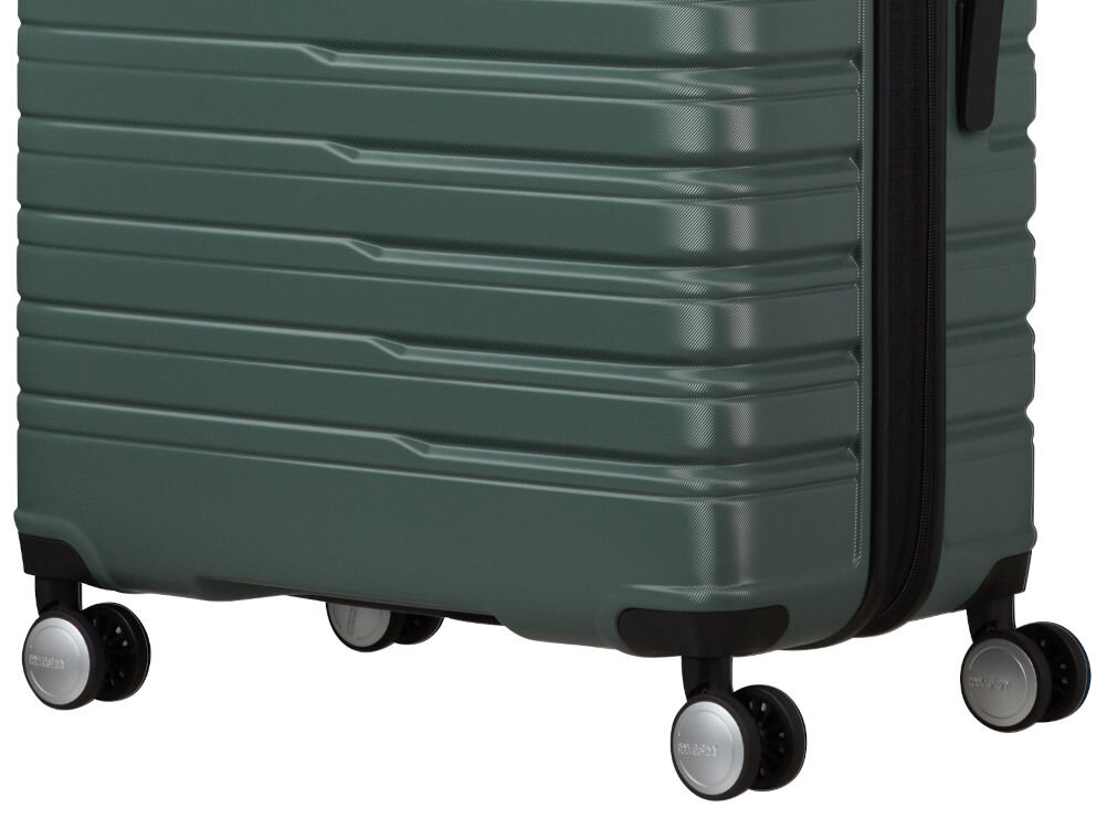 Walizka AMERICAN TOURISTER Flashline 78 cm zielony cztery obrotowe kółka teleskopowa rączka płynny ruch i komfort podczas podróży