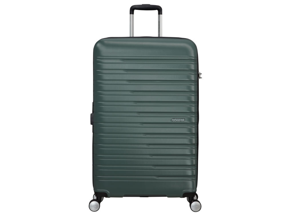 Walizka AMERICAN TOURISTER Flashline 78 cm zielony tkaniny wykonane z poddanych recyklingowi 21 platikowych butelek technologia Recyclex