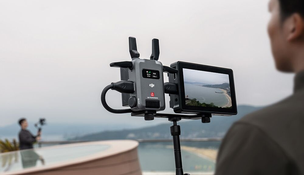 System transmisji obrazu DJI SDR Transmission Combo ladowanie polaczenie lacznosc porty
