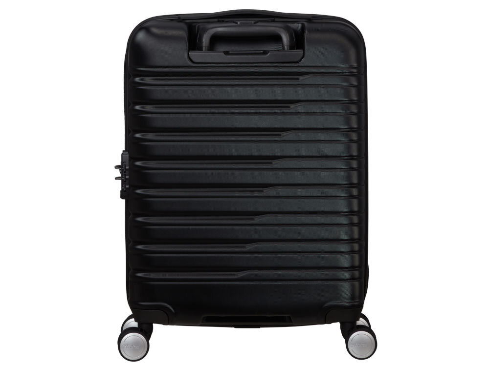 Walizka AMERICAN TOURISTER Flashline 55 cm czarny tkaniny wykonane z poddanych recyklingowi 7 platikowych butelek technologia Recyclex