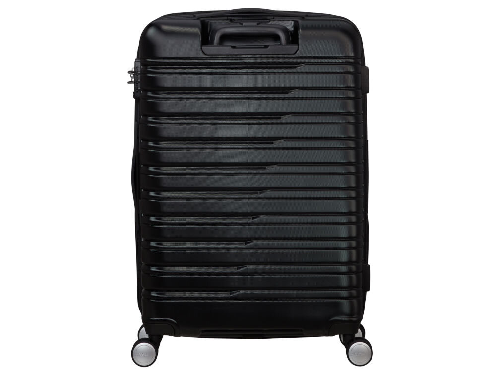 Walizka AMERICAN TOURISTER Flashline 67 cm Czarny tkaniny wykonane z poddanych recyklingowi 17 platikowych butelek technologia Recyclex