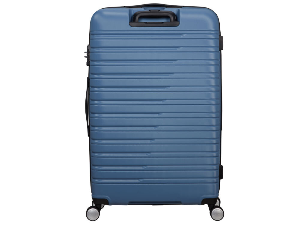 Walizka AMERICAN TOURISTER Flashline 78 cm niebieski tkaniny wykonane z poddanych recyklingowi 21 platikowych butelek technologia Recyclex
